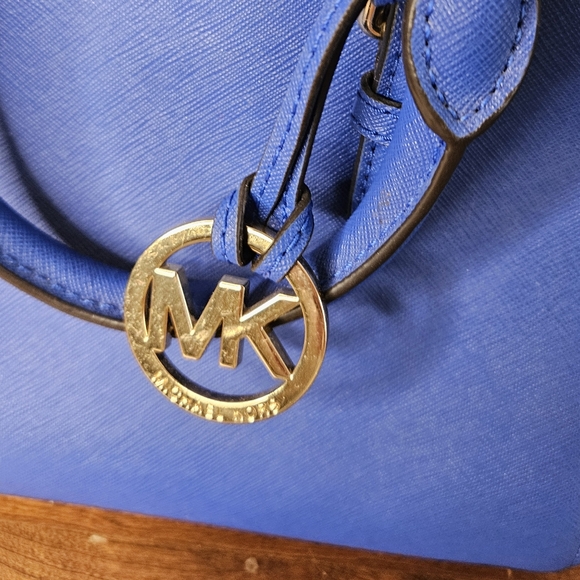 Michael Kors Ciara Satchel Cerulean Blue - Picture 2 of 5